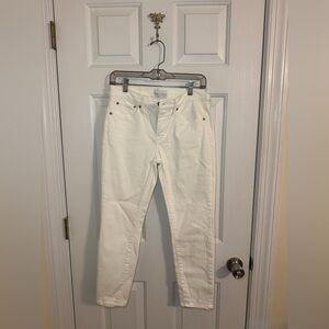 Lucky Brand Ava Mid Rise Skinny White Jeans Size 6